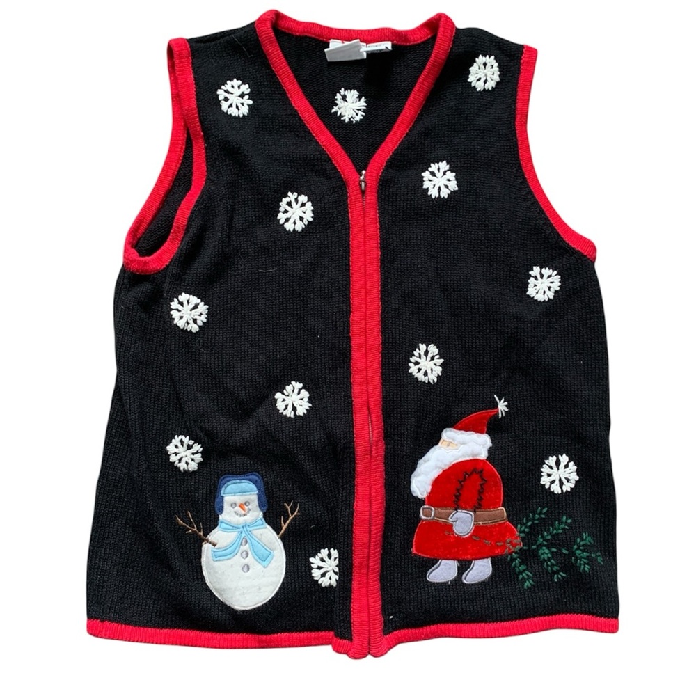 Vintage Field Gear Black Christmas Vest L